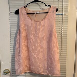 Elle Pale Pink Floral Jacquard Sleeveless Camisole